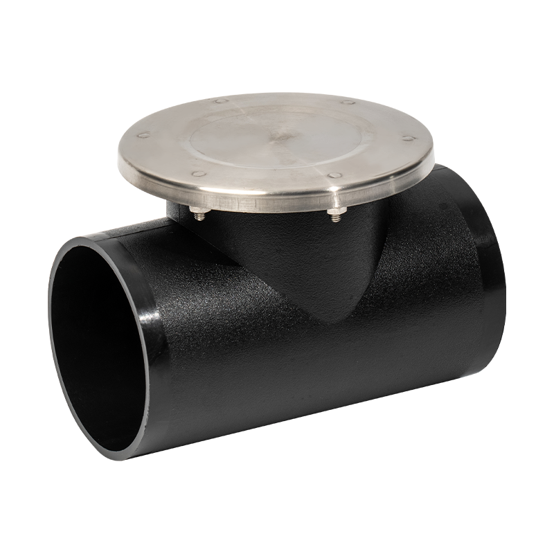 PE pipe fitting Vertical inspection port para sa stainless steel blind plate