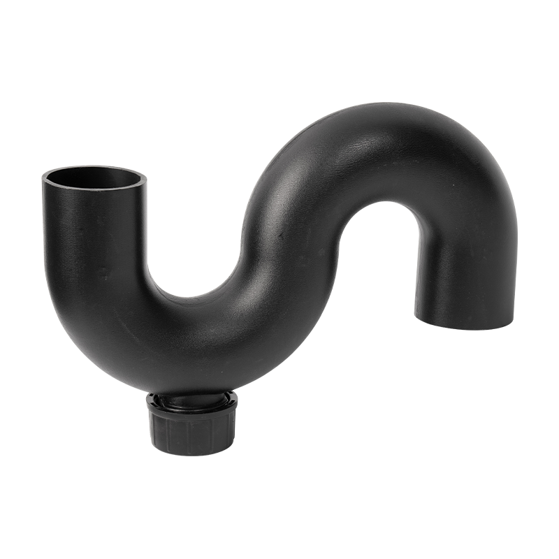 PE pipe fittings S bend belt na may inspeksyon port